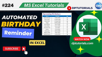Easy Excel Hack: How to Create a Birthday Reminder in Excel