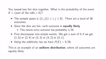 Introduction to probability (part 2) - sets, sample spaces and axioms of probability
