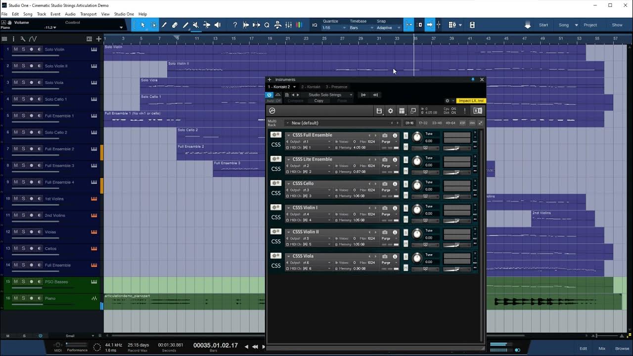 Cinematic Studio Solo Strings Articulation Demo YouTube