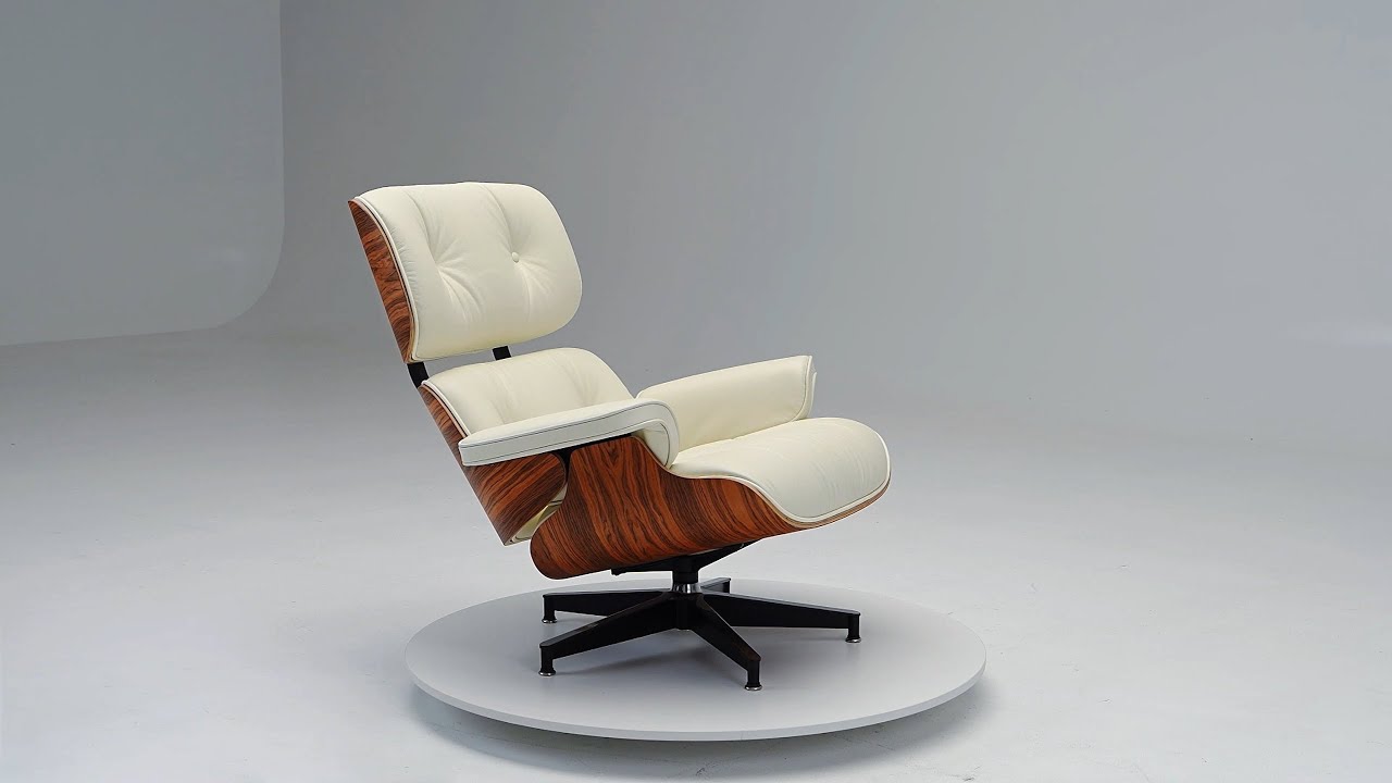 Taller Version IMUS Lounge Chair Palisand wood & Ivory White, Sim