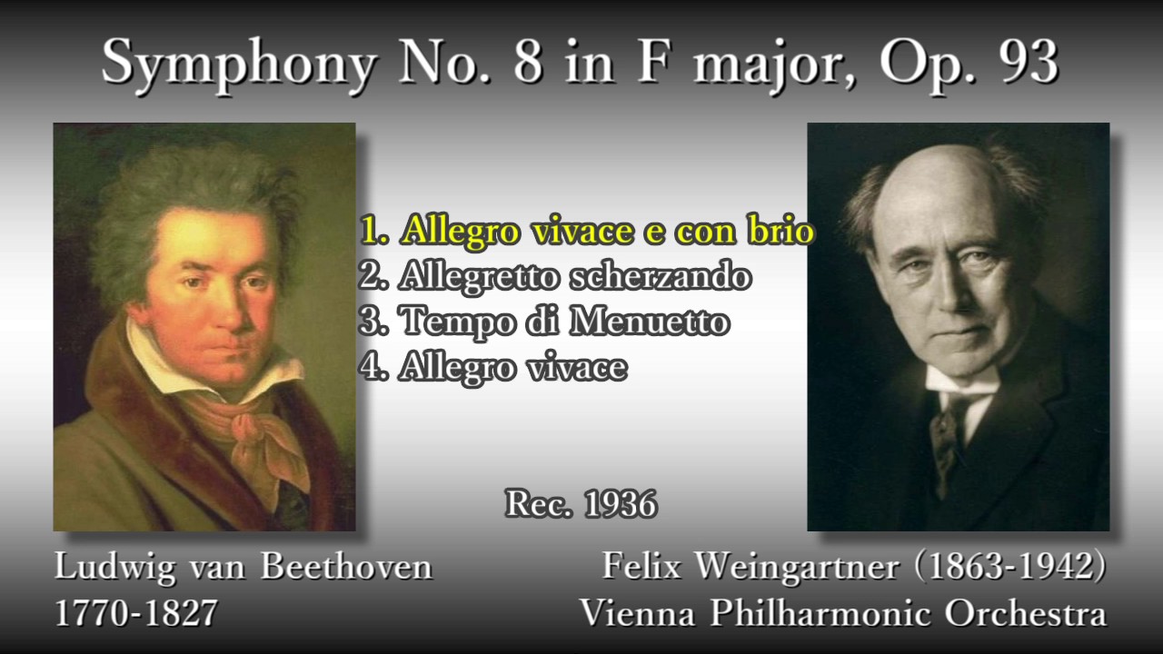 Beethoven: Symphony No. 8, Weingartner & VPO (1936) ベートーヴェン 交響曲第8番 ワインガルトナー