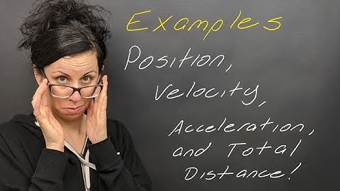 Examples: Position, Velocity, Acceleration, and Total Distance Traveled