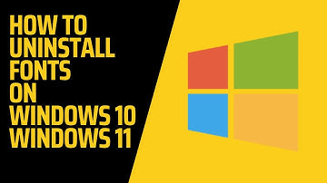 Windows Basics - How to Remove Fonts on Windows 10 / Windows 11