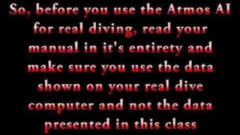 Aeris Atmos AI dive computer - Online Class - m1s2