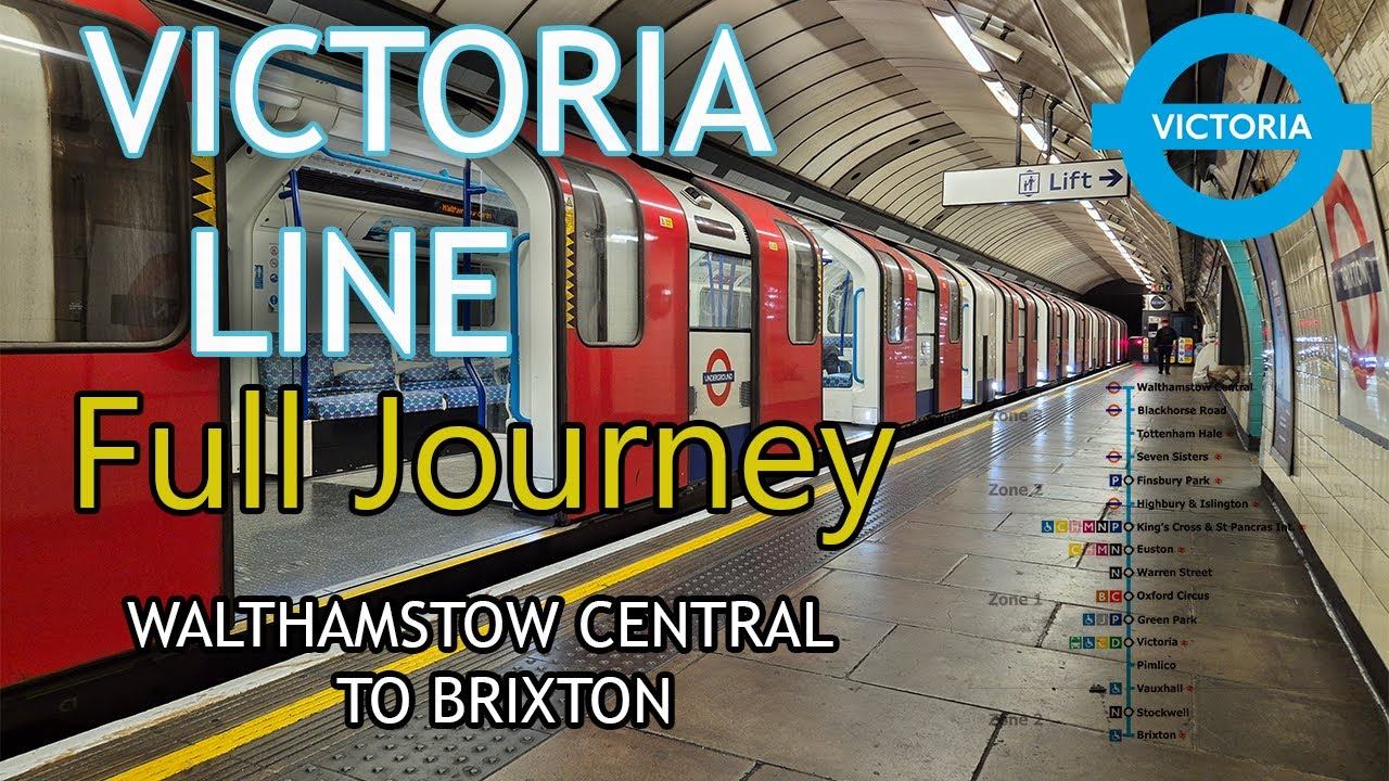 Full Journey on the Victoria Line: Walthamstow Central to Brixton (Packed Rush Hour)