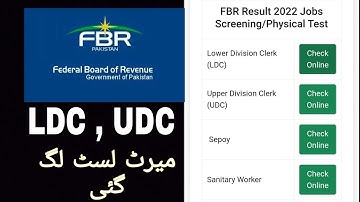 FBR merit list 2021 | FBR jobs Interview Result 2021| online check | Current Jobs Info