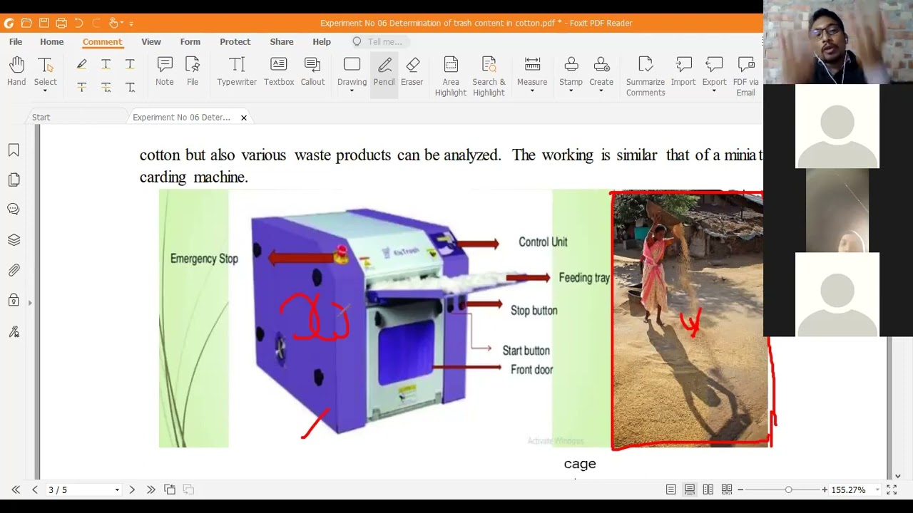 Experiment No 06 Determination of trash content in cotton