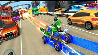 ATV quad bike driving simulator in traffic shooting games and quad bike gameplay / pk walkthrough screenshot 5