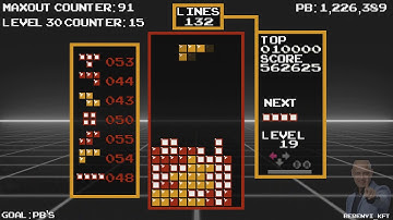 NES TETRIS - My first level 31 (253 lines) - 19/07/2019