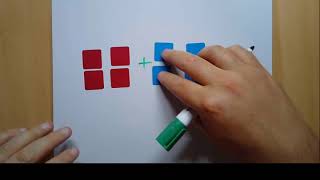 Odds & Evens #2. Adding two even numbers - shown pictorially