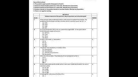 CBSE Class 10 Maths(Basic) Term-1 solved sample paper(2021-22)