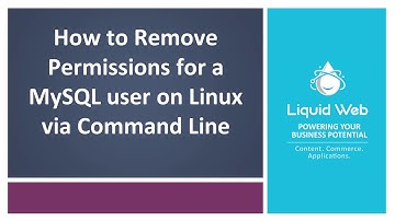 How to Remove Permissions for a MySQL User on Linux via the Command Line