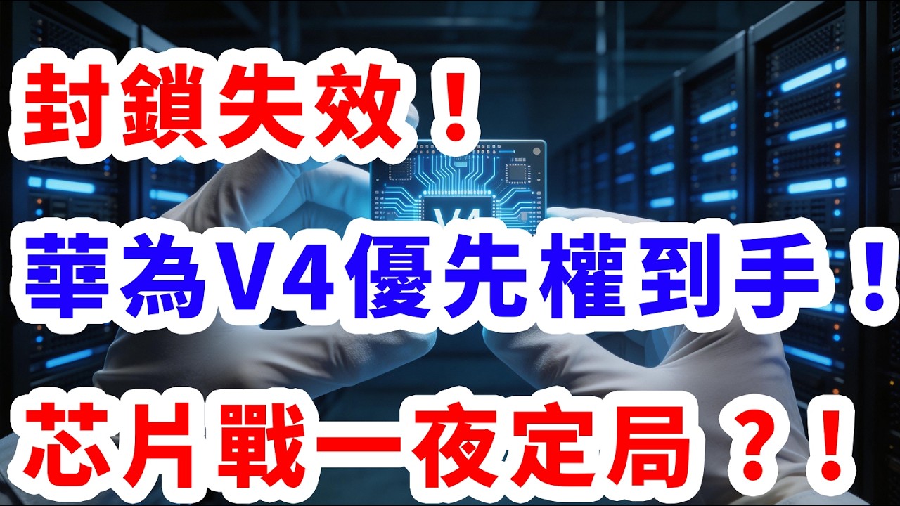 封鎖失效！華為V4優先權到手！芯片戰一夜定局！