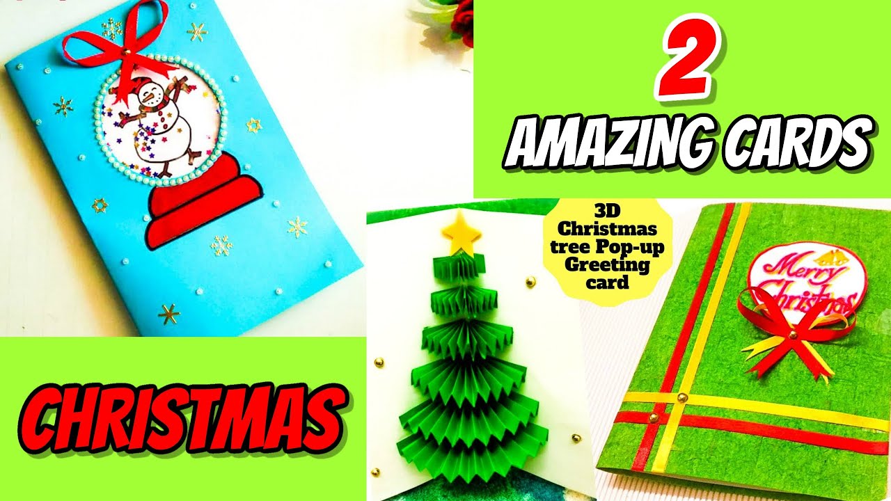 2 Amazing Christmas greeting card ideas Christmas Card Making How