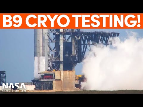 Booster 9 Undergoes Cryogenic Proof Testing | SpaceX Boca Chica