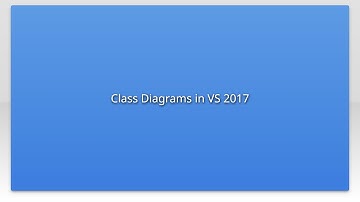Class Diagrams in VS 2017