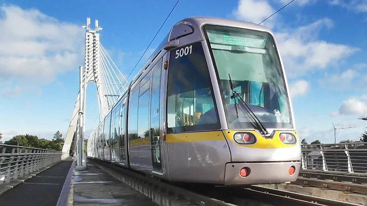 Luas Tram 5001 Crossing the William Dargan Bridge ...