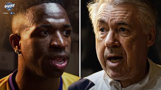 Carlo Ancelotti and Vinicius Jnr speak before UCL final | CBS Sports Golazo