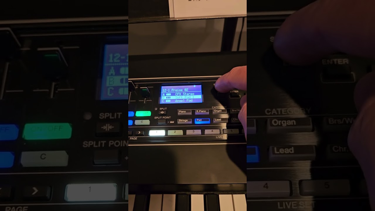 Yamaha CK88 - using FC7 Expression pedal to control Cutoff.
