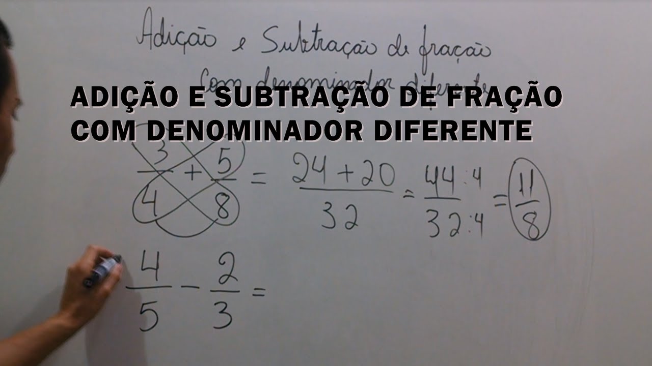RESOLVER ADIÇÃO E SUBTRAÇÃO DE FRAÇÃO MÉTODO DA BORBOLETA. - YouTube