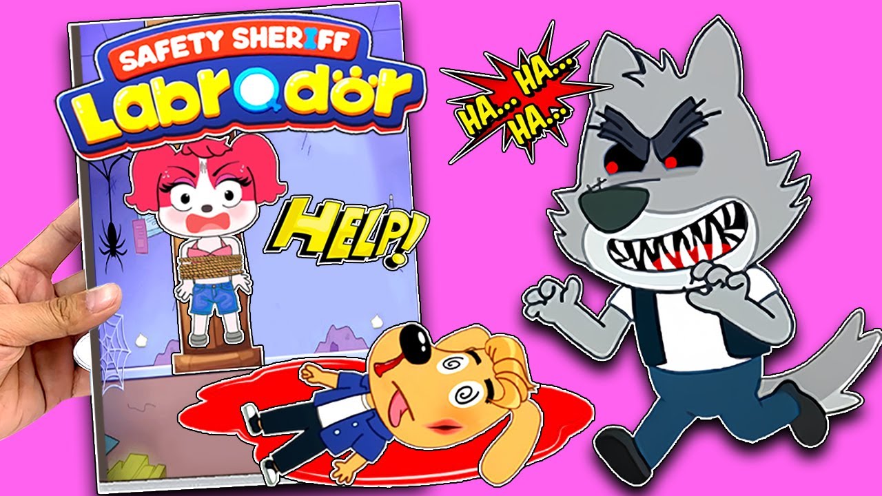 Papillon kidnapped | Make Quiet Book Sheriff Labrador ❤️DIY Paper