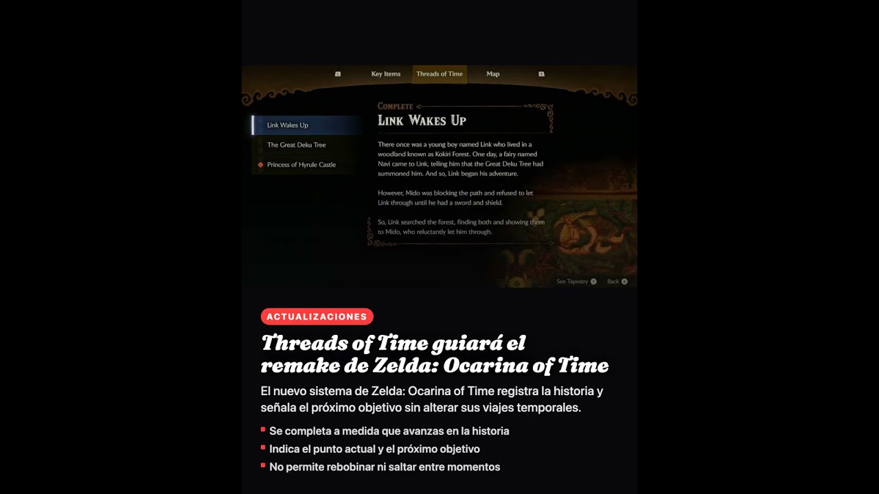 Threads of Time guiará el remake de Zelda: Ocarina of Time