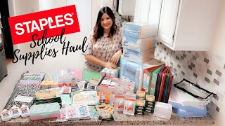 STAPLES SCHOOL SUPPLY HAUL FOR 5 KIDS!