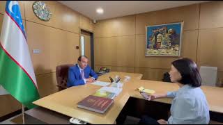 Madaniyat va turizm vaziri Ozodbek Nazarbekov Singapurning CNA telekanaliga intervyu berdi