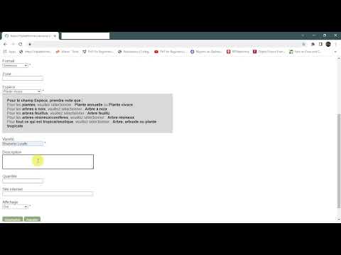 RF Plateforme - Ajouter une plante