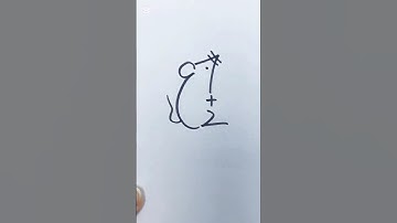 Easy mouse drawing with numbers 🐁 7+2=🐁 #shorts #drawing #funny #art