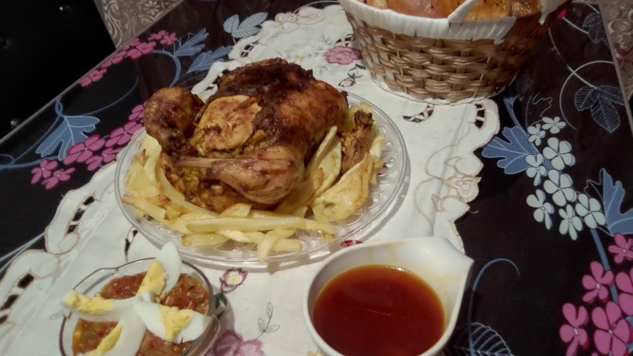 دجاج محمر في الفرن بتتبيله رهيبة 😋