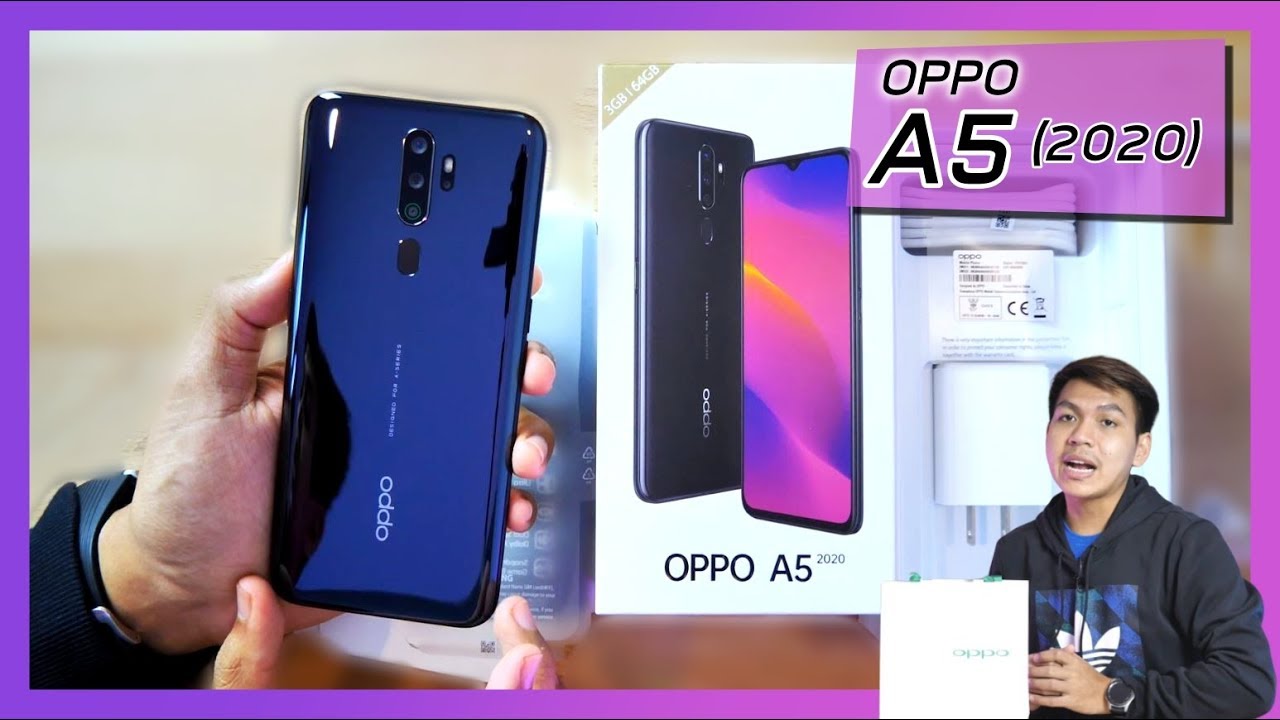 แกะกล่อง OPPO A5 2020 เครื่องไทย + ของแถม 