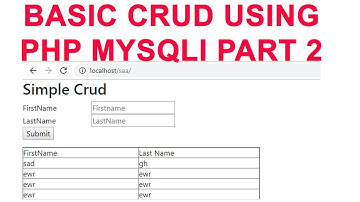 Beginner Basic Crud using Php Mysqli part 2