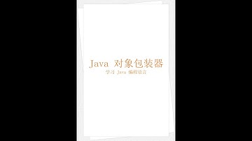 Java 对象包装器（学习 Java 编程语言 052）（竖屏）
