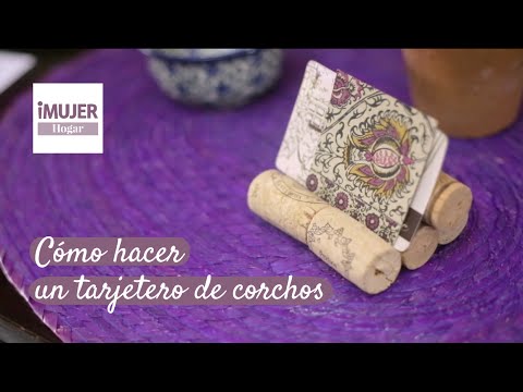 Cómo hacer un tarjetero de corchos | @iMujerHogar manualidades raudales
