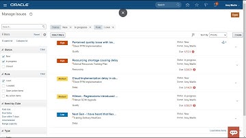 How to create Issues and Action Plans in Oracle Fusion PPM Cloud? (On Release 21B)