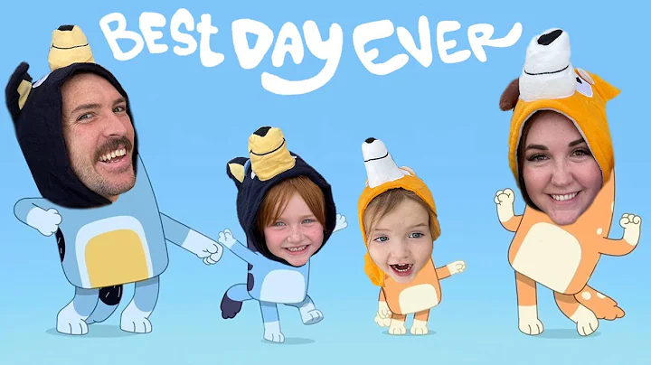 BLUEY FAMiLY in real life!!  Adley & Niko trick or...