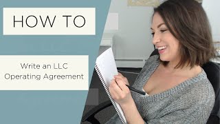 How to Write an LLC Operating Agreement - All Up In Yo' Business