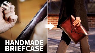 Making a handmade briefcase / Leather Crafting