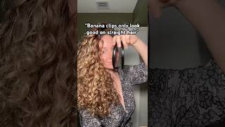 Testing The Viral Banana Clip On Curly Hair  Im In Love hairtok bananaclip curly ponytail