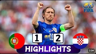 Portugal vs Croatia (1-2) Match Highlight 2024 international Friendlies
