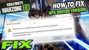Gpu driver version warzone 2.0/#modern warfare 2 | Video Card Drivers Outdated || by borntoplaygames