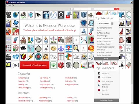 Sketchup Extension Warehouse