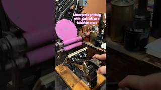 Letterpress printing in pink ink for the Barbie Movie
