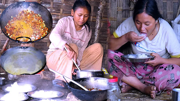 They are sharing meal with other shephard friends in pastoral Nepal || Nepali village life