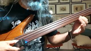 E- bow on Fretless Bass #1