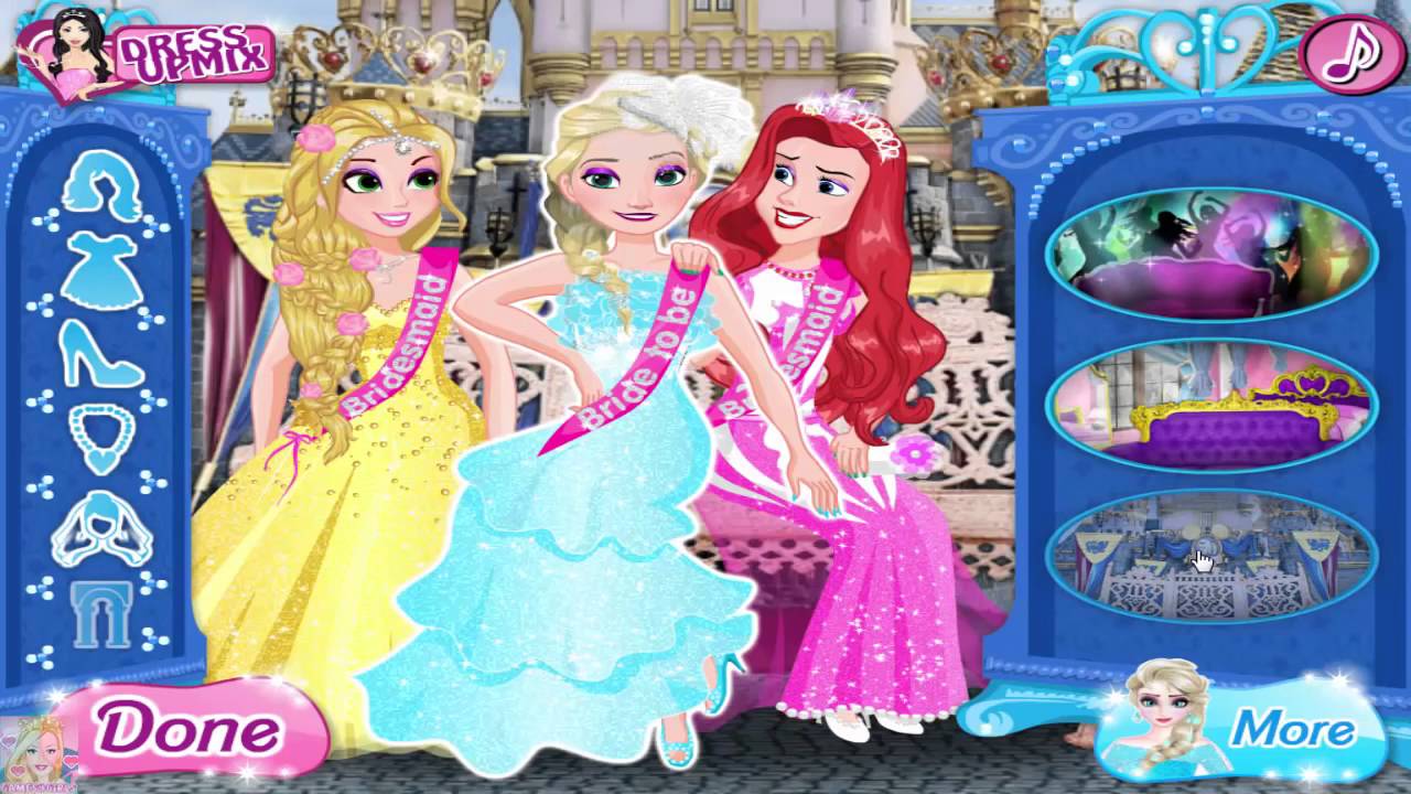 Elsa Wedding Party Disney Princess Elsa Rapunzel Ariel