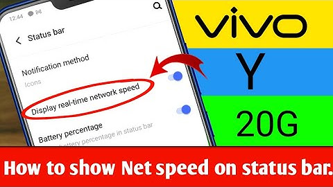 how to show net speed in vivo y20.