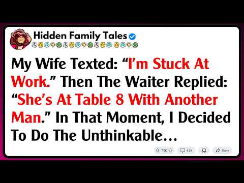 My Wife Texted: “I’m Stuck At Work.” Then The Waiter Replied: “She’s At Table 8 With Another Man.”..