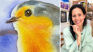 How to paint soft feathers in Watercolor screenshot 5